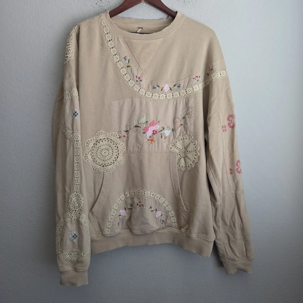 Free People Grams Attic Sweatshirt size S NWT - Picture 7 of 11